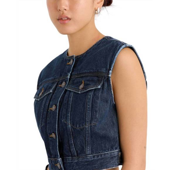 NEW AGOLDE leo vest in polished - Picture 3 of 5